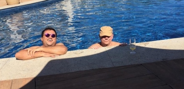 Geraldo Luis e Marcelo Rezende aproveitam as férias juntos