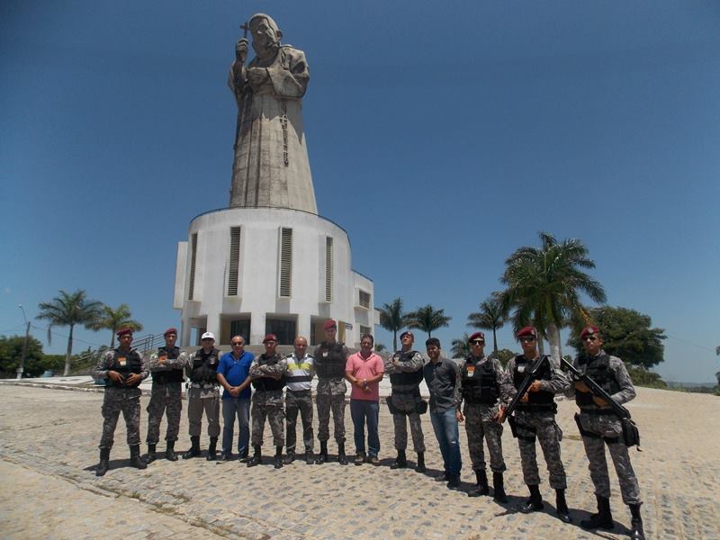 Equipe composta por 8 militares vistoriou o percurso da tocha olímpica em Guarabira (Foto: Divulgação/Prefeitura de Guarabira)