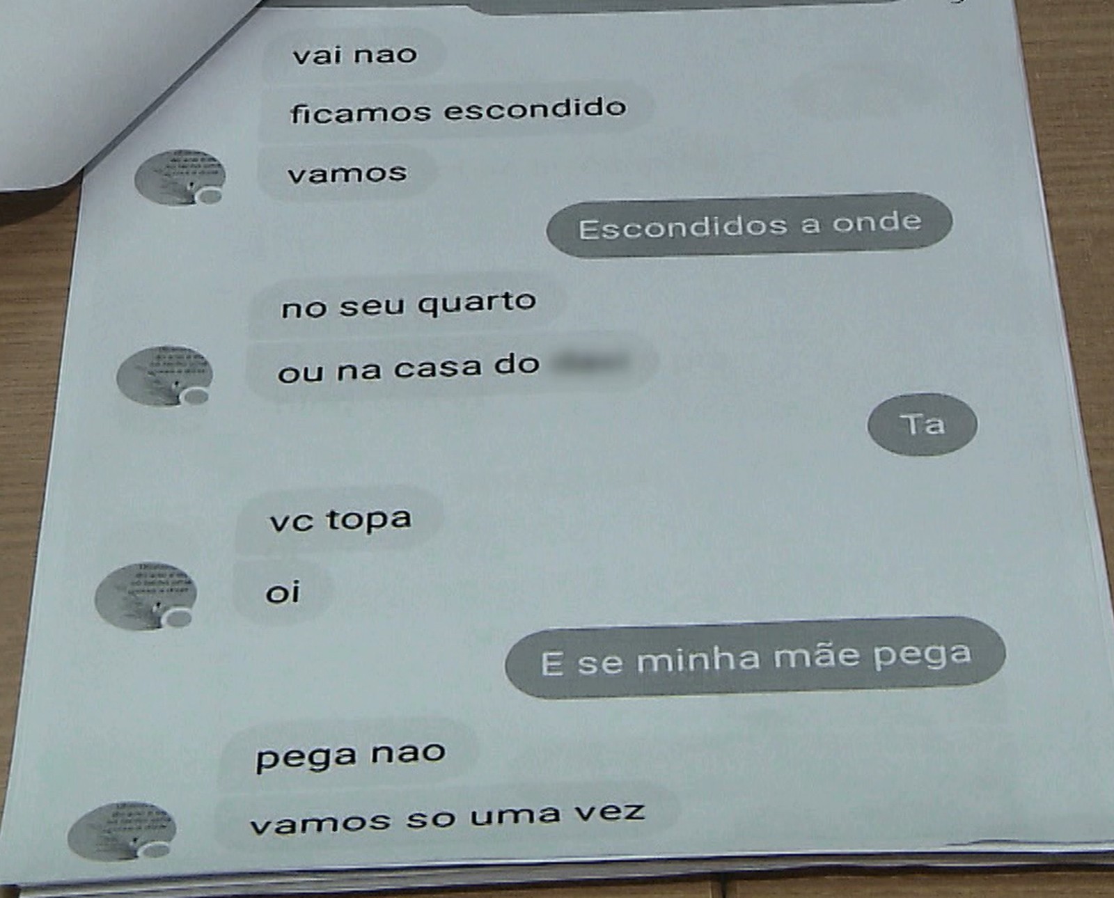 Conversa em celular de suspeito mostra jovem tentando marcar encontro com criança de 11 anos